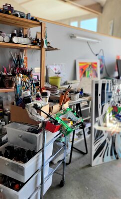 Elisabeth Constantin nello studio: Mon atelier