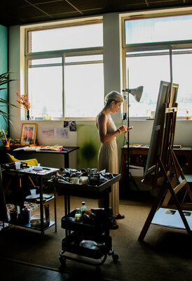 Lidia Vergnon im Studio