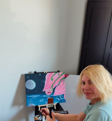 Olha Hranevska dans le studio