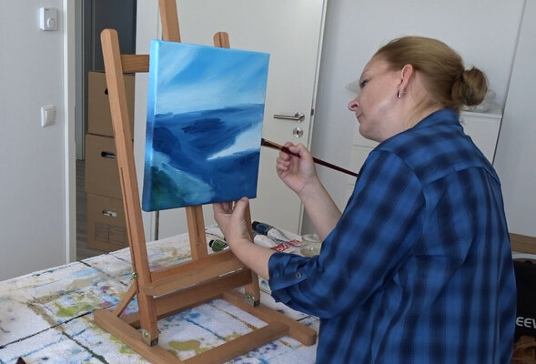 Doreen Gehrke in de studio