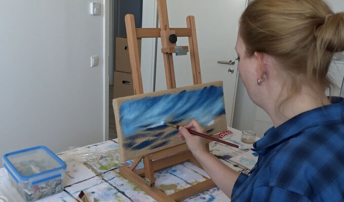 Doreen Gehrke in de studio