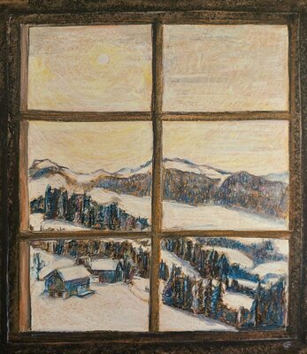 Gabriel Fluri en el estudio: Winterblick aus dem Fenster
