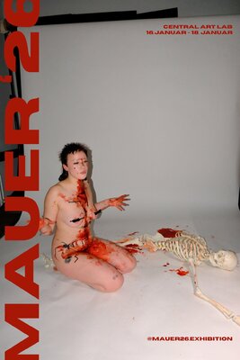 Letizia Geltz in de studio: one of the posters for my exhibition „MAUER '26“