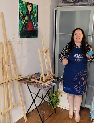 Safaa Abbaoui in de studio: A l'atelier