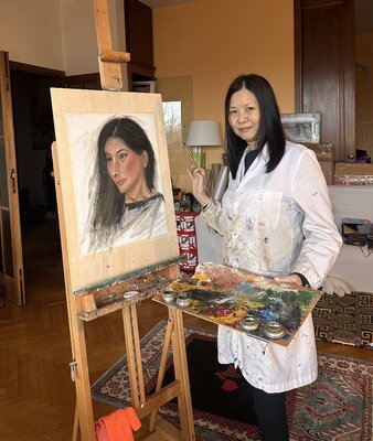 Jomay Tam nello studio: in my studio