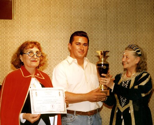 Angelo Giglio in de studio: foto del 1995