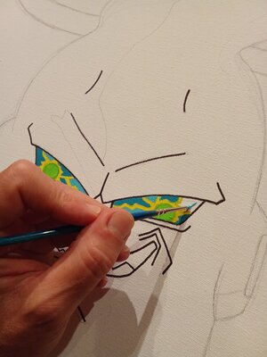 Luigi Monti in de studio: Work in progress for "Venom Psymbiote Spiderman"