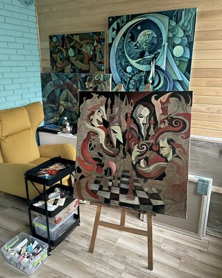 Philipp Kapustin im Studio: One of the creative processes.