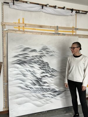 Francesca Borgo nello studio: In the studio - oversize commission now in Berlin
