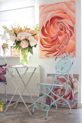 Antje Liebscher in de studio: View into my art studio