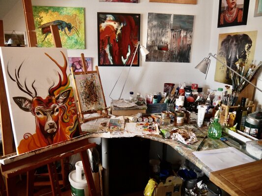 Anja Semling nello studio: In meinem Atelier