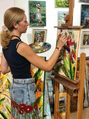Diana Malivani in the Studio
