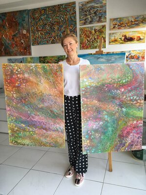 Diana Malivani in the Studio