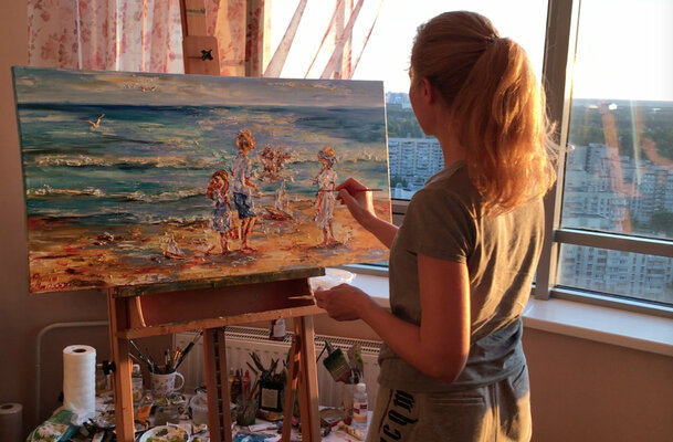 Diana Malivani in the Studio