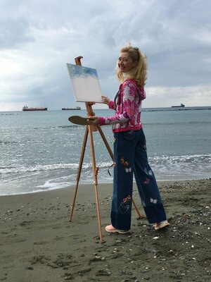 Diana Malivani in the Studio