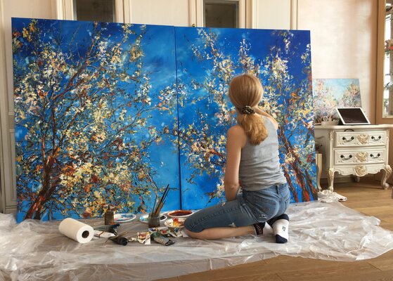 Diana Malivani in the Studio