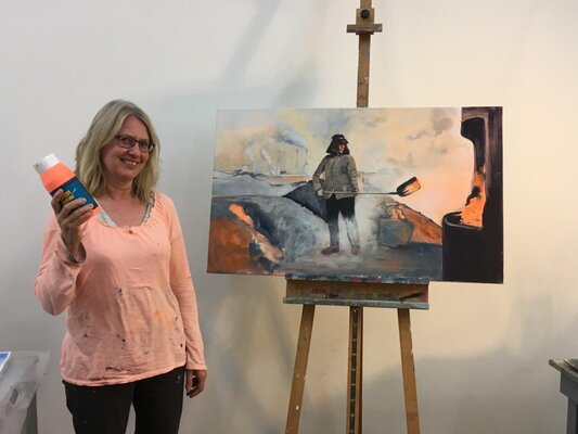Marie-Luise Zetchi Bolte im Studio: Dans l'atelier / Am werken