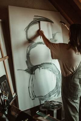 Katharina Goniwiecha im Studio