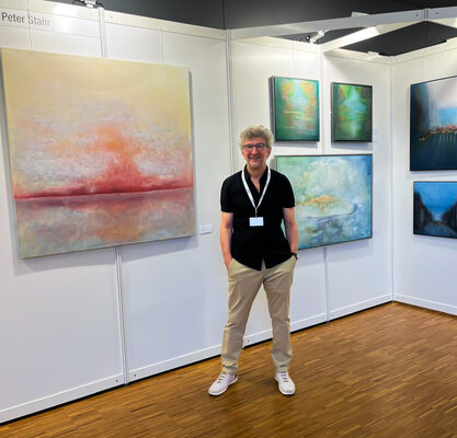 Peter Stahr in de studio: Aussteller auf der ARTe Kunstmesse in Konstanz 2024