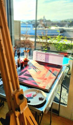 Art of K - Kathleen Simon in de studio