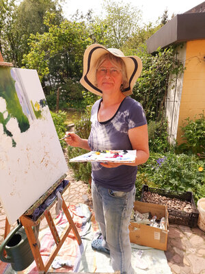 Ute Meyer in the Studio: Ölmalerei im eigenen Garten 2023