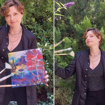 Marina Burgenmeister in de studio: Natur und Kunst gehen Hand in Hand - spüren Sie die Kraft der Natur?