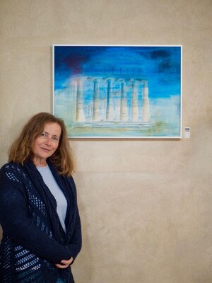 Sonja Kalmanfi in the Studio: “Athena – Visione Blu”, published in Art New York magazine – Solo Exhibition at the Convento Francescano, Cuccaro Vetere, 2025, Italy