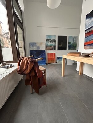 Sonja Kalmanfi nello studio: Meine Galerie, Studio Leipzig