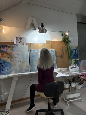 Nathalie Perler in de studio: A l'oeuvre!