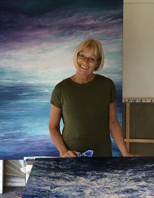 Ulrike Schmelter dans le studio: At work