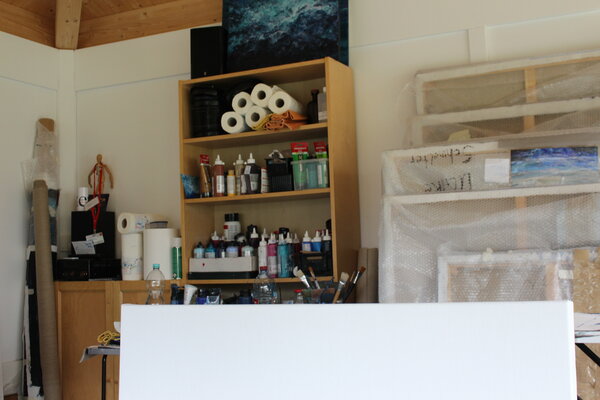 Ulrike Schmelter dans le studio: An die Arbeit ...