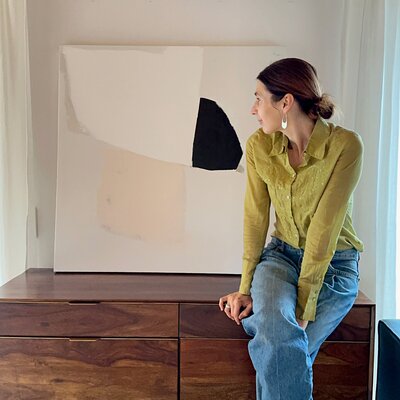 Andrea Reichhart in de studio
