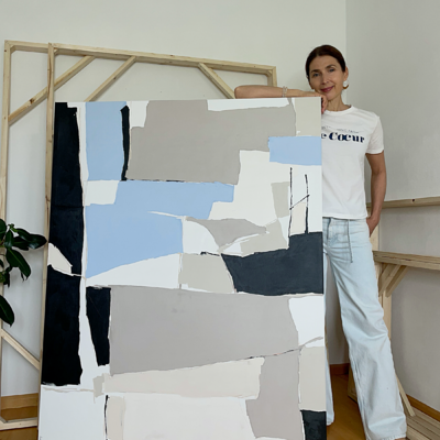 Andrea Reichhart in de studio