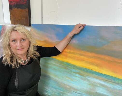 Marion Kotyba im Studio