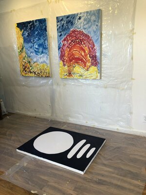 Kerry Campbell dans le studio: artworks in creation