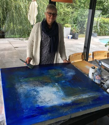 Christine Barth Mroz in the Studio