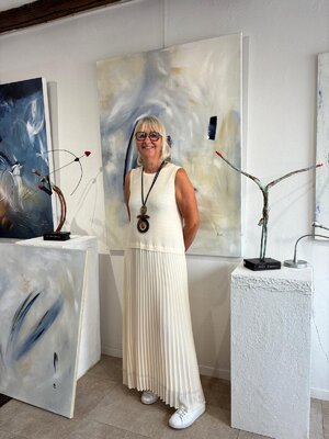 Christine Barth Mroz in the Studio