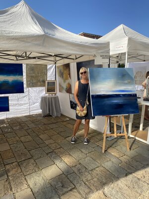 Christine Barth Mroz in the Studio