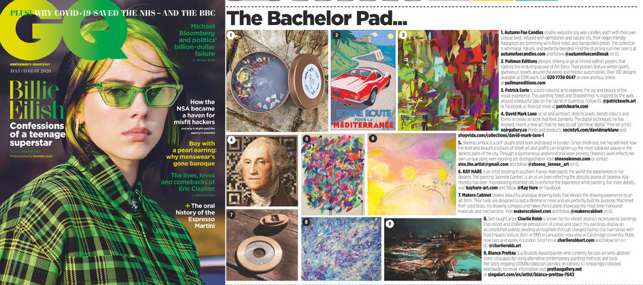 Bianca Prettau en el estudio: Bianca Prettau in UK magazine "GQ"