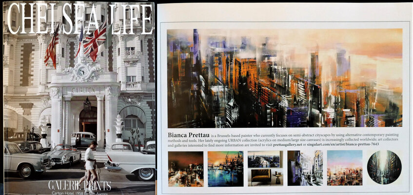 Bianca Prettau en el estudio: Bianca Prettau in "Chelsea Life" magazine