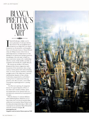 Bianca Prettau en el estudio: Bianca Prettau in "Art and Antiques" magazine, 2020