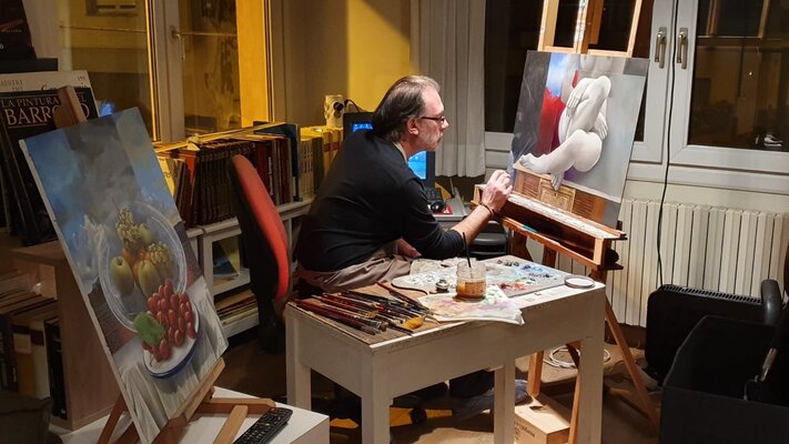 Riera in de studio: Estudi
