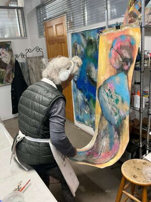 Ketty Devieux in de studio: A l'Aelier:oeuvres en cours!