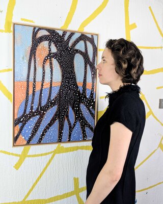 Katharina Kühne in de studio