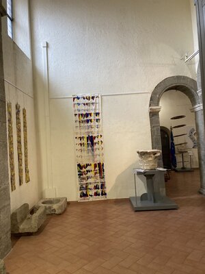 Valter Vari en el estudio: Panoramica di parte della mia area alla mostra tripersonale "+Energia Nuova" al Museo Civico di Marino (RM)