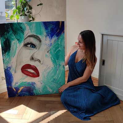 Christina Wanke in de studio