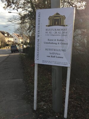 Rolf Lorenz im Studio: Bewerbung einer Ausstellung