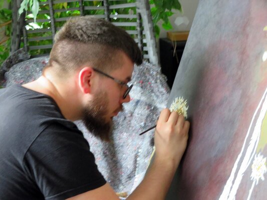 Marcel van Beek nello studio: @work, Les Fleurs du Mal III (2023)