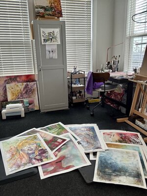 Theresa Zingg in de studio