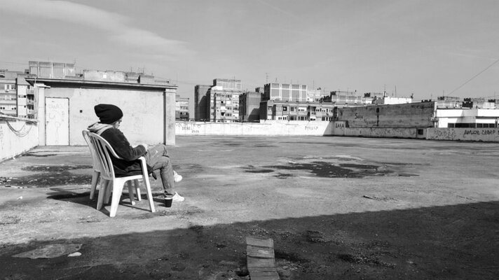 Nikola Nikolić nello studio: The view from the shared studio with my then-girlfriend.